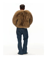 Men's Winter Cropped Long Fur Coat