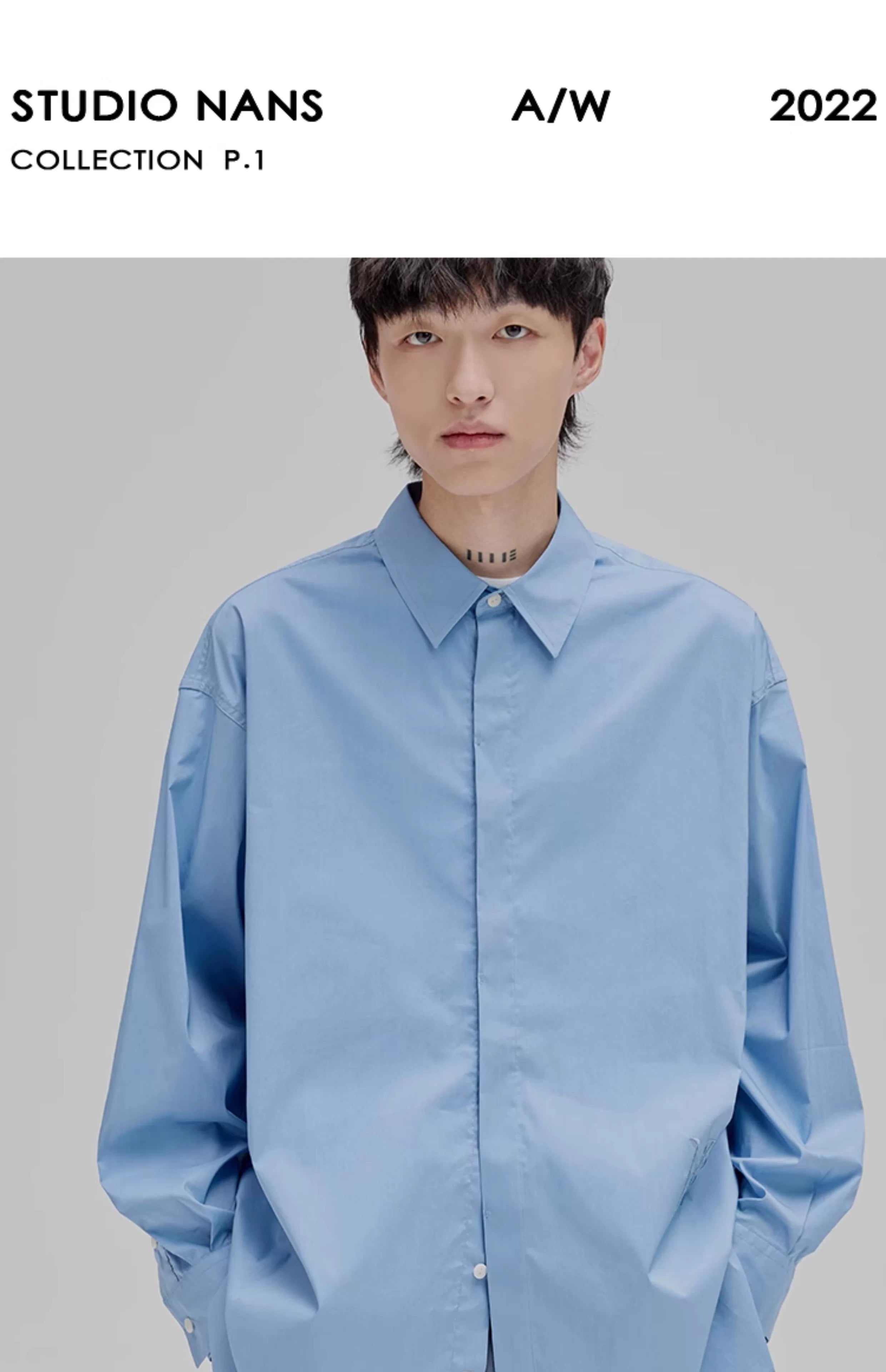 Basic Embroidered Pima Cotton Blend Shirt