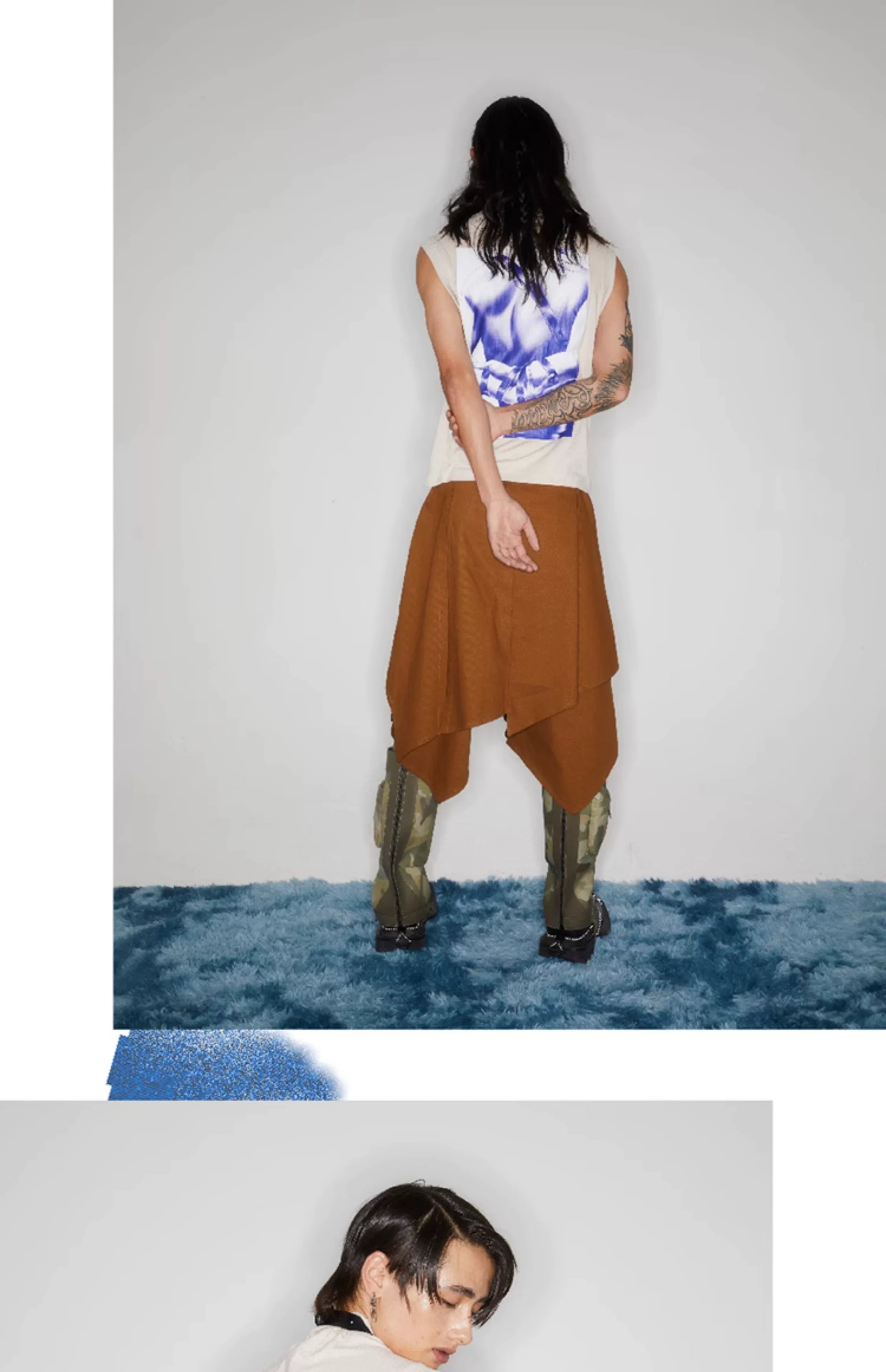 Stretchy Sleeveless Vintage Punk Print Top