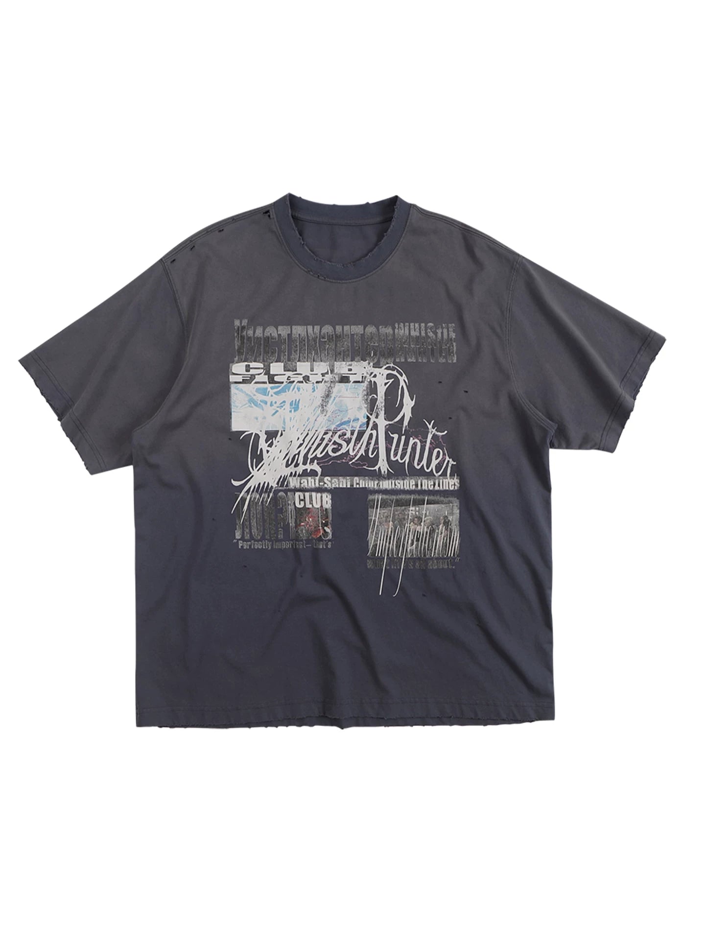 Vintage Printed Cotton Loose Tee