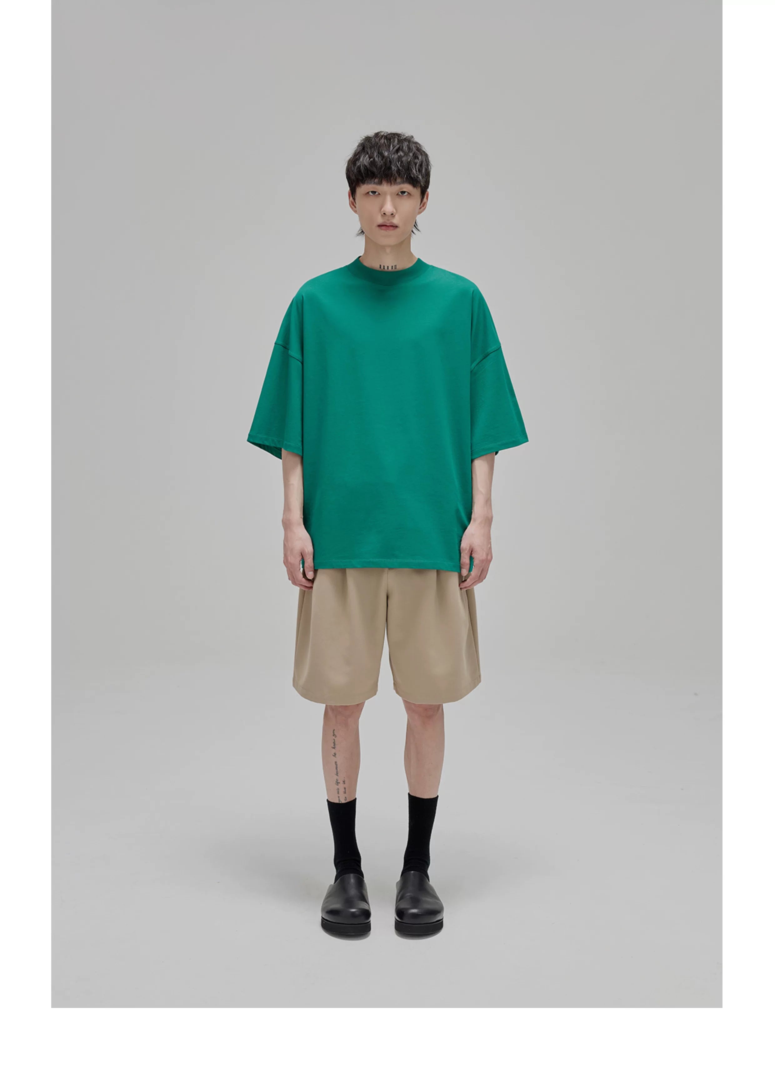 Vintage Ribbed Half Sleeve Tees