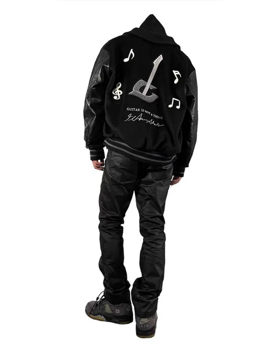Black Waxed Flared Jeans