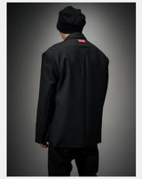 Structured Wool Blazer with Slits