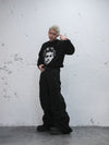 Devil Portrait Digital Print Knit Sweater