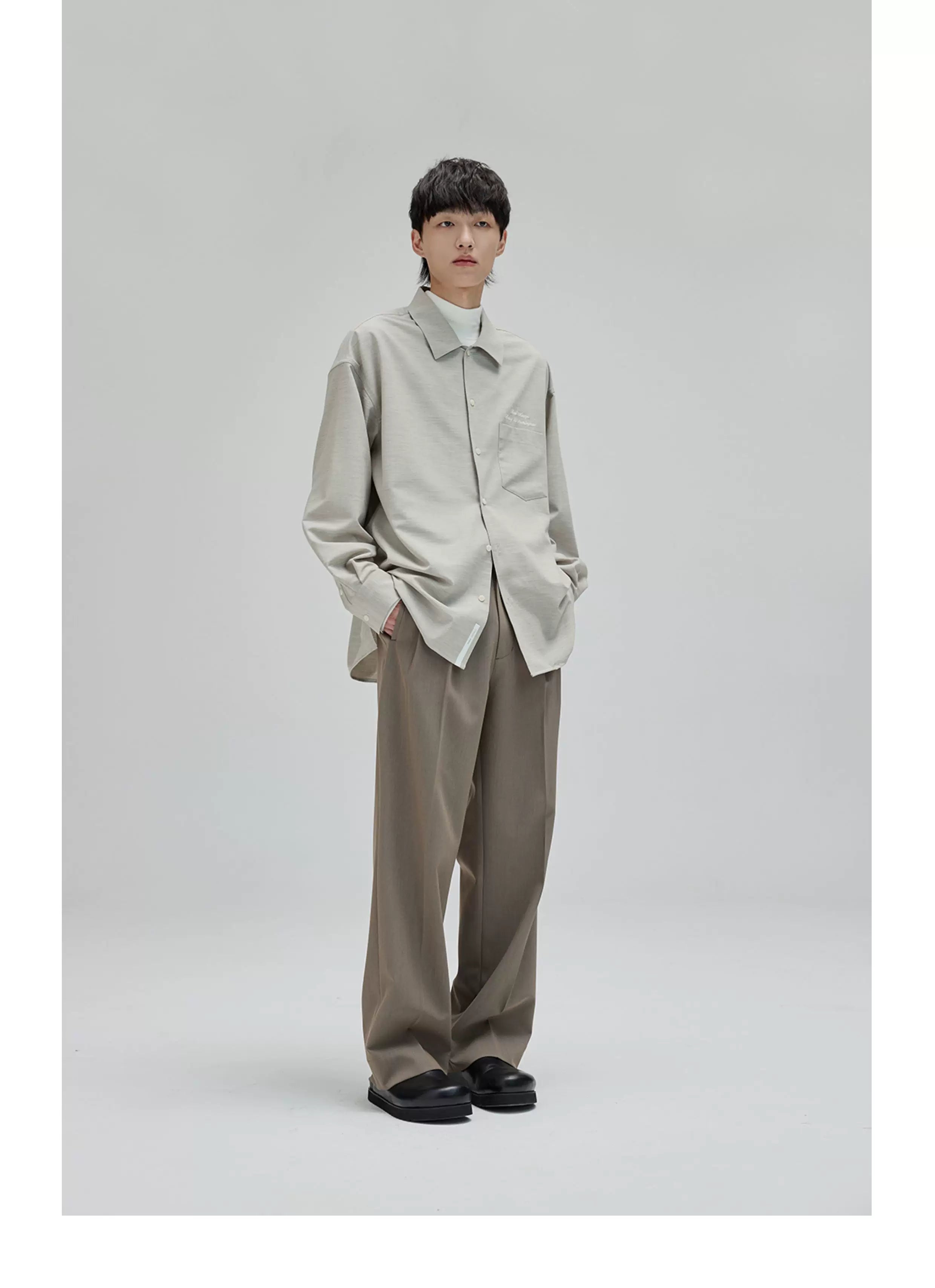 Vintage Pleated Wide Waist Casual Pants