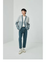 Vintage Washed Straight Ankle Jeans