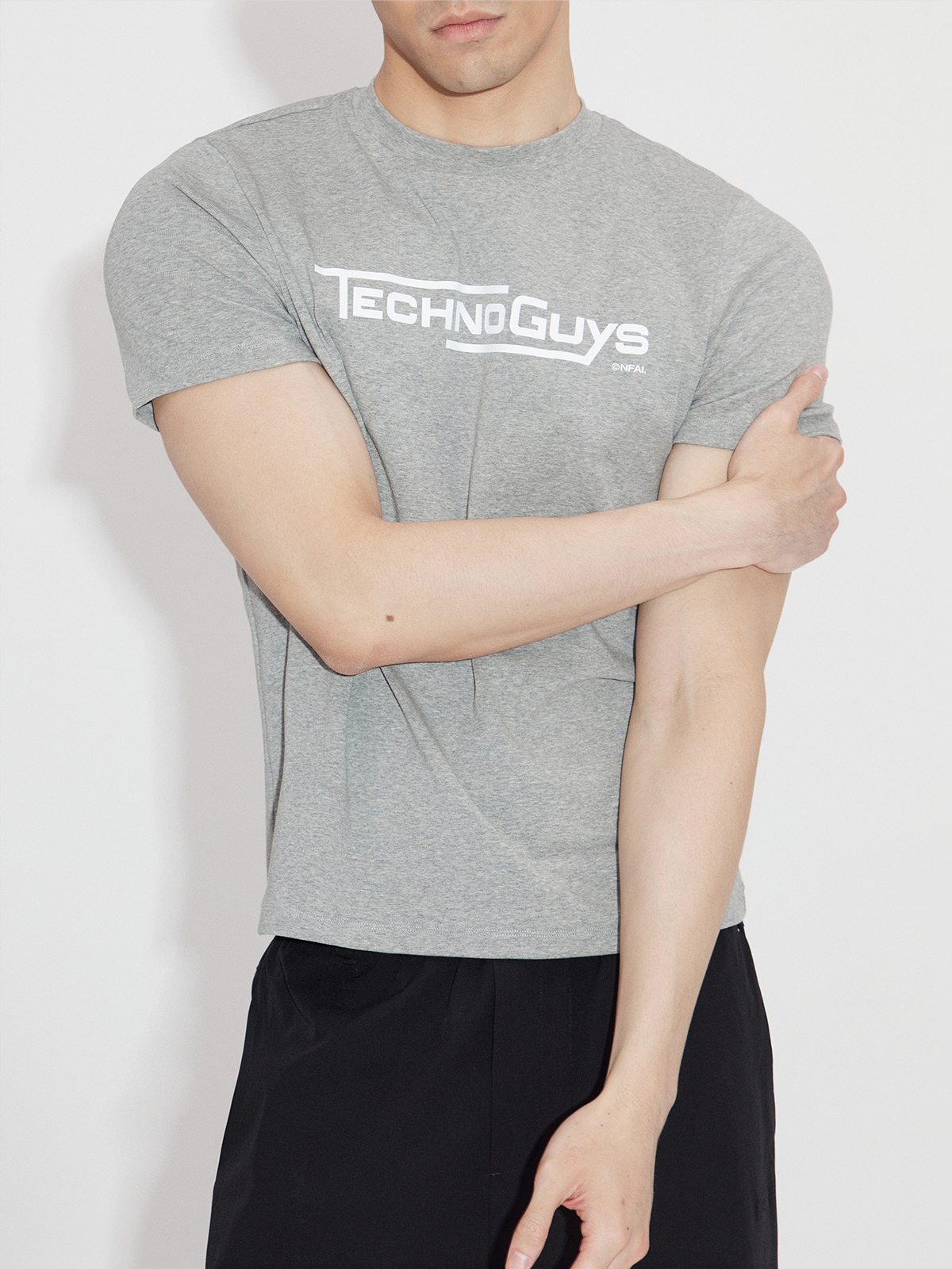 Structured Lightweight Printed Short Sleeve Tees