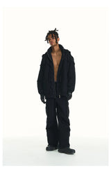 Unisex Loose Pleated Multi-pocket Cargo Pants