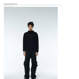 Rivet-Trimmed Two-Tone Cardigans