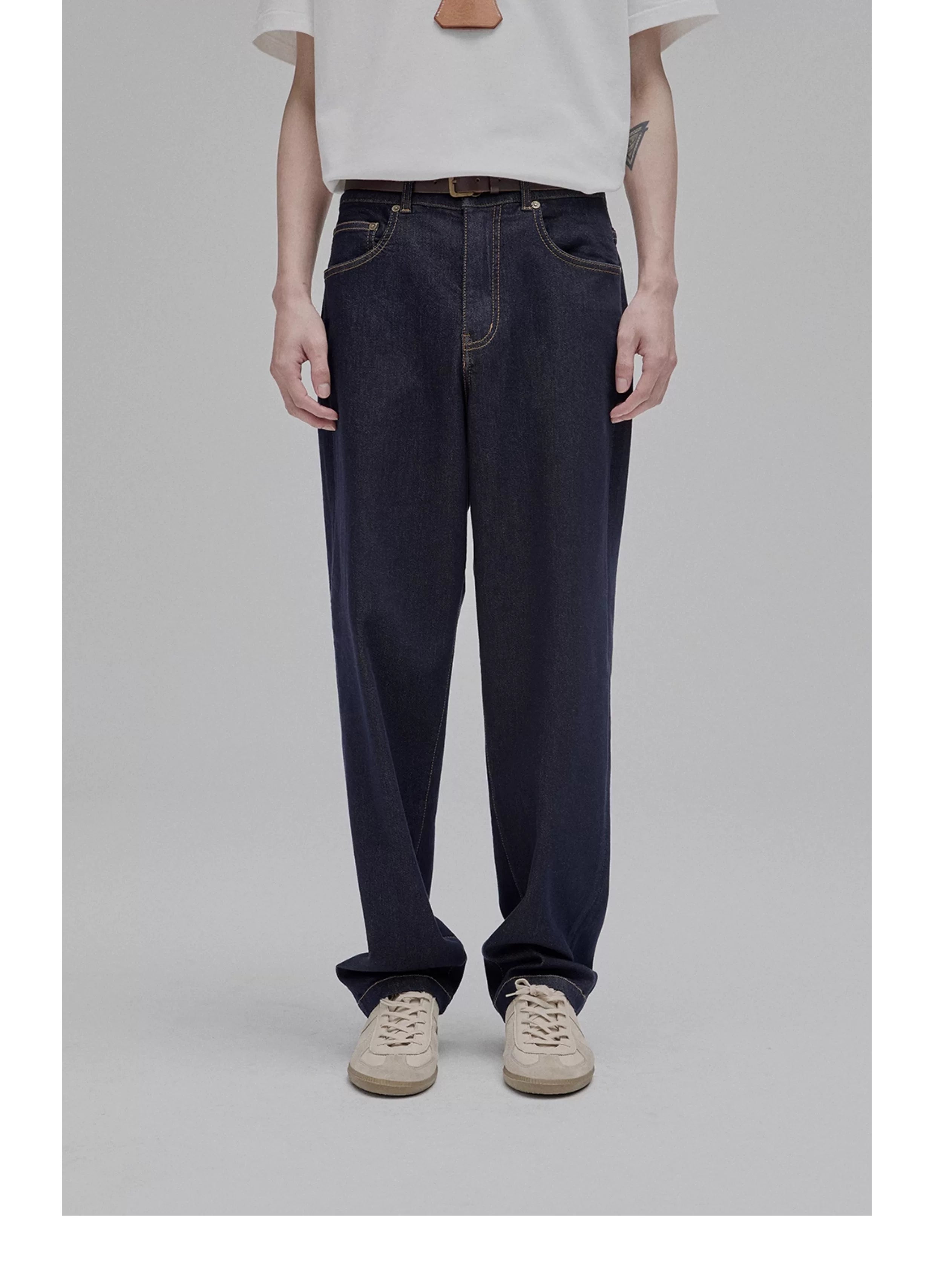 Lightweight Tapered Jeans
