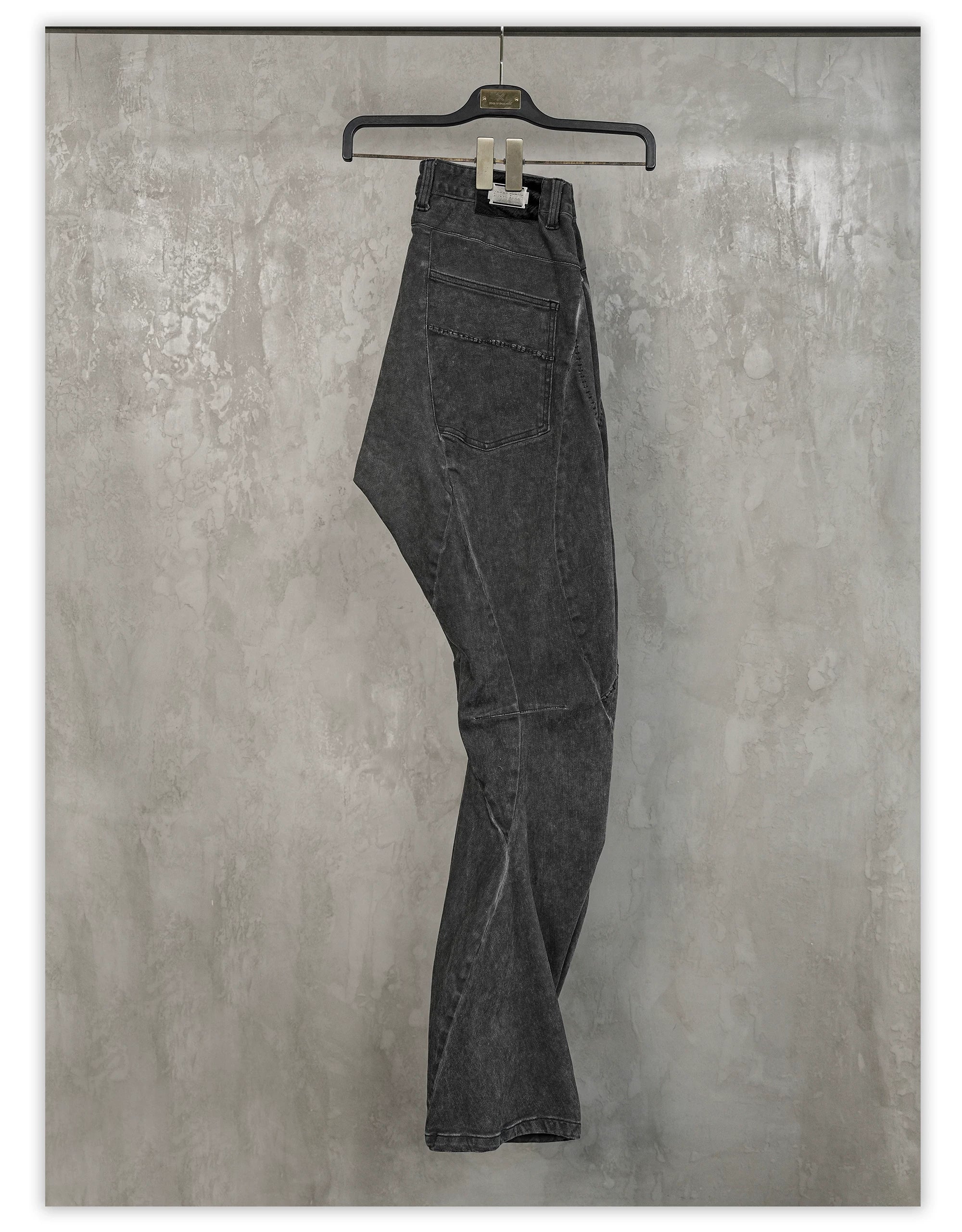 Dark Avant-Garde Deconstructed Stitched Blade Jeans