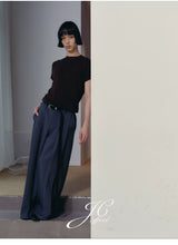 No Waistband Wide Leg TR Trousers