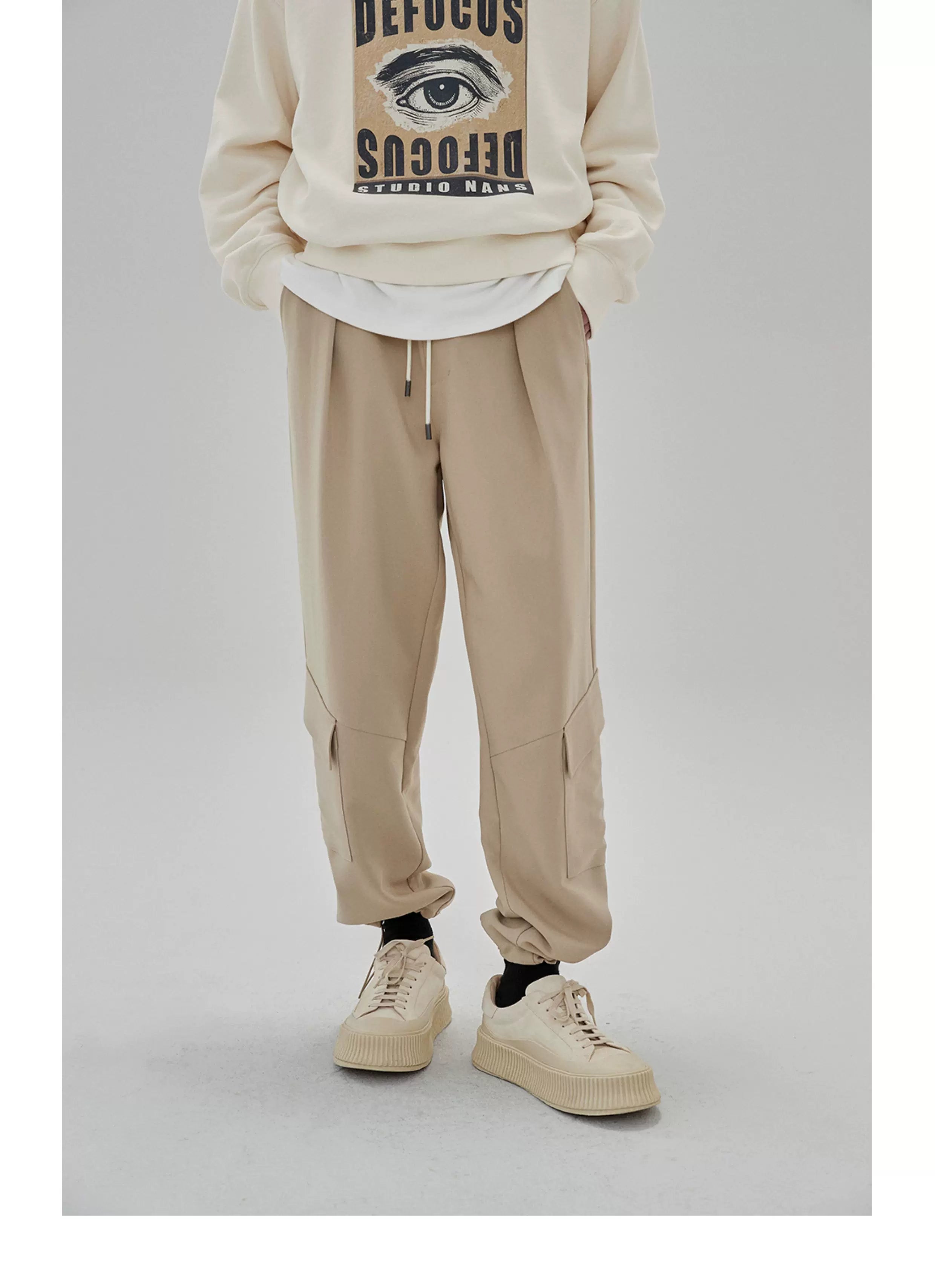 Tapered Drawstring Pocket Cargo Pants