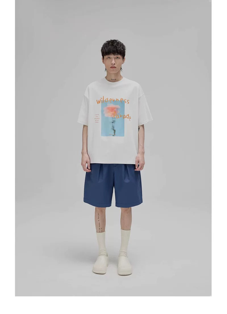 Graffiti Print Double Mercerized Tee