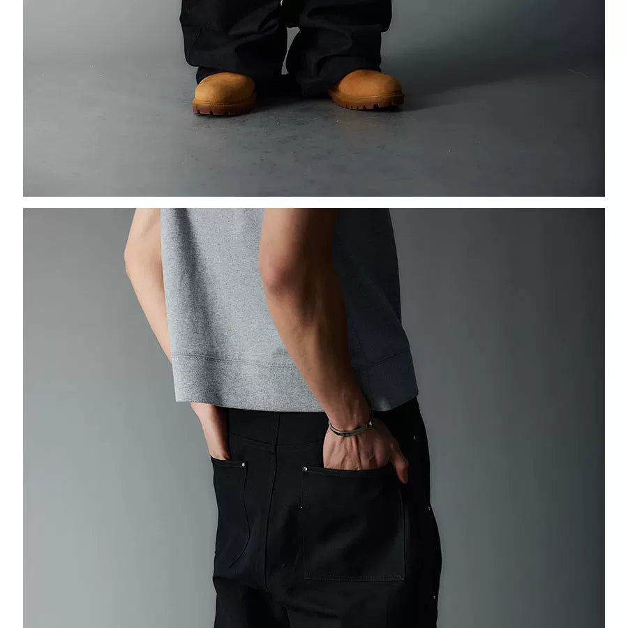 Double Pocket Rhinestone Washed Cargo Pants