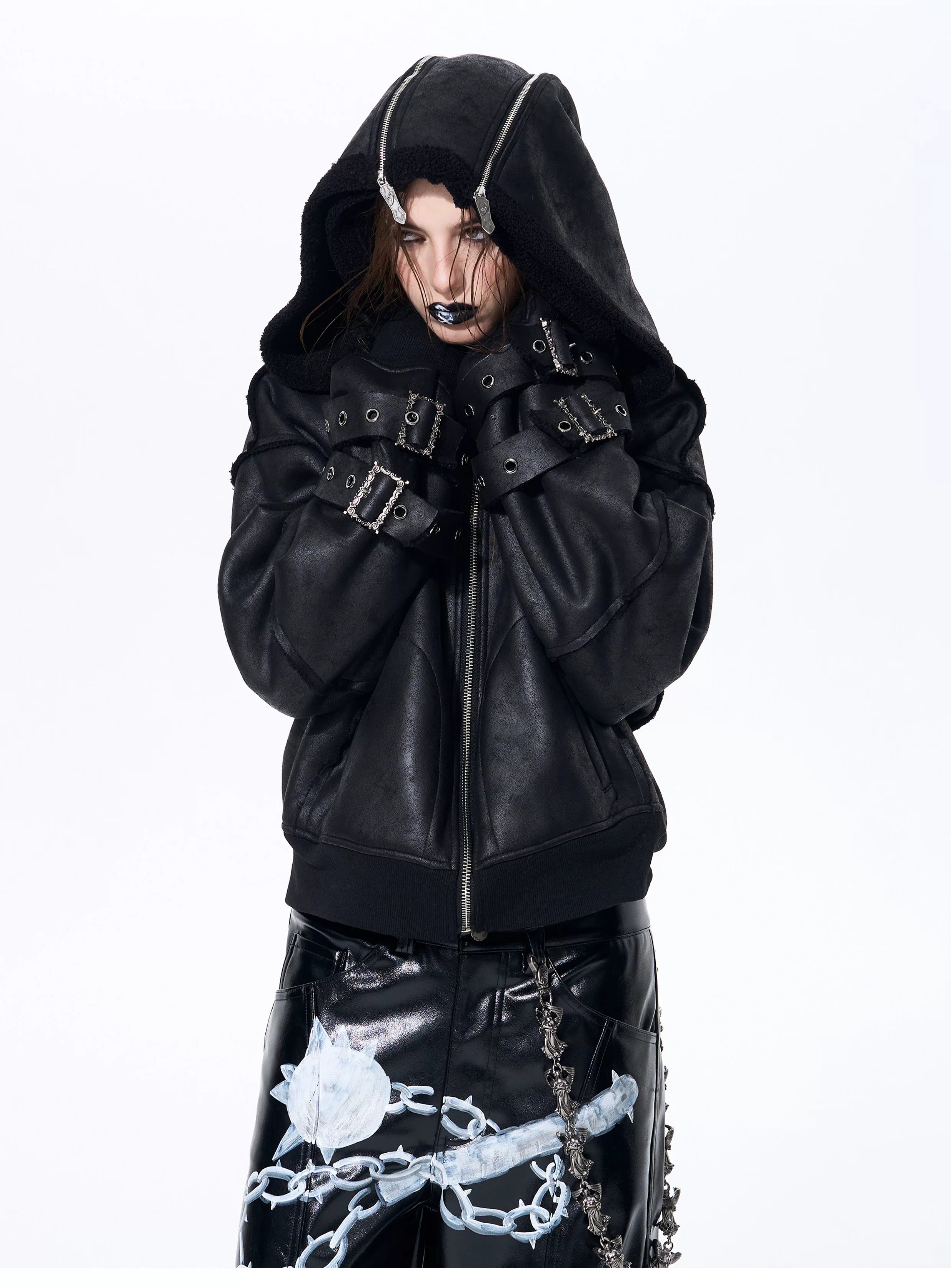 Men's Dual Hood Bomber Puffer Jacket