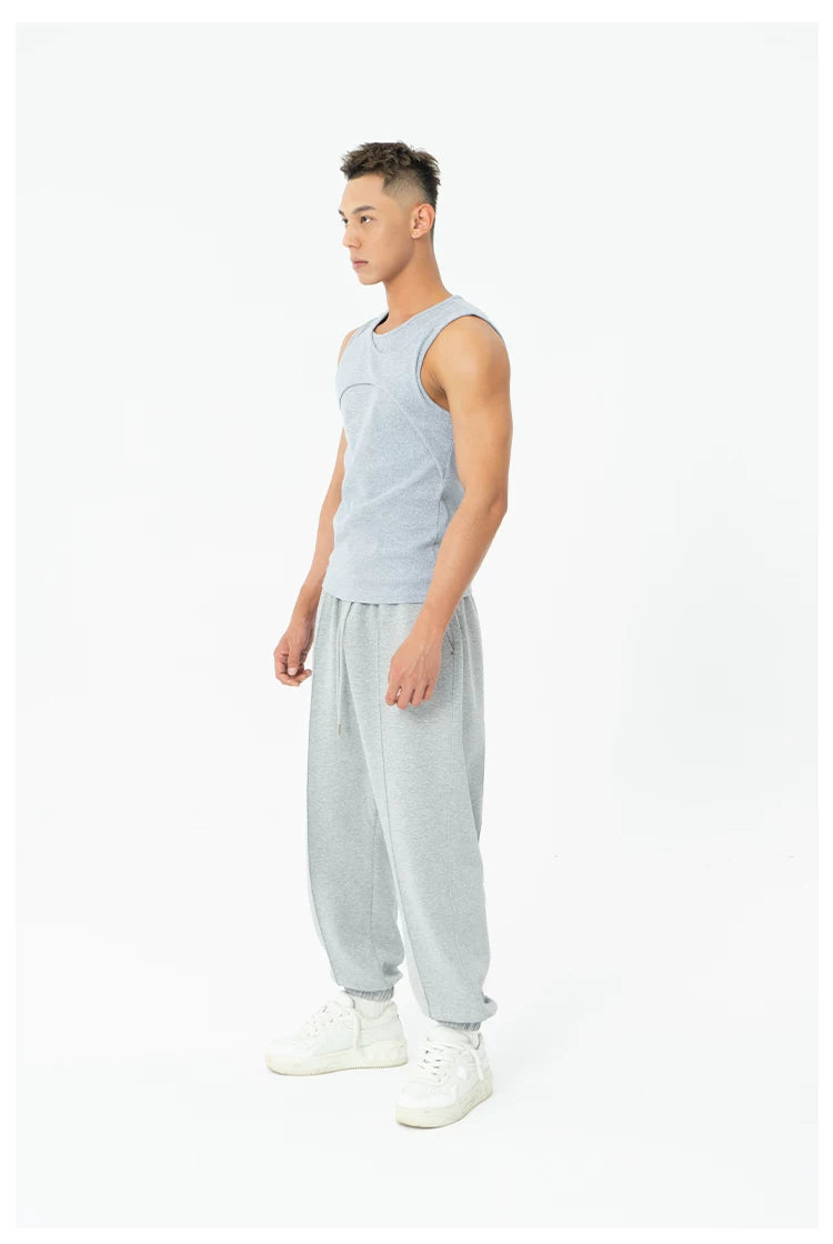 Men's Slim Fit Ribbed Athletic Tank