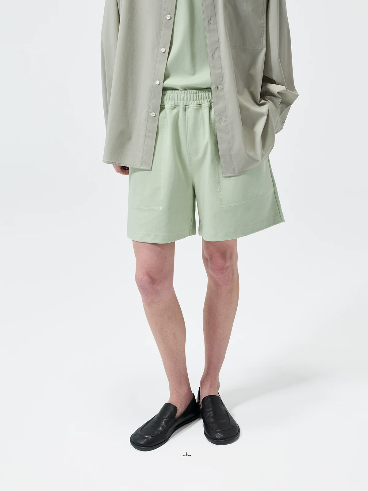 Cotton Sorona Blend Drawstring Sports Shorts