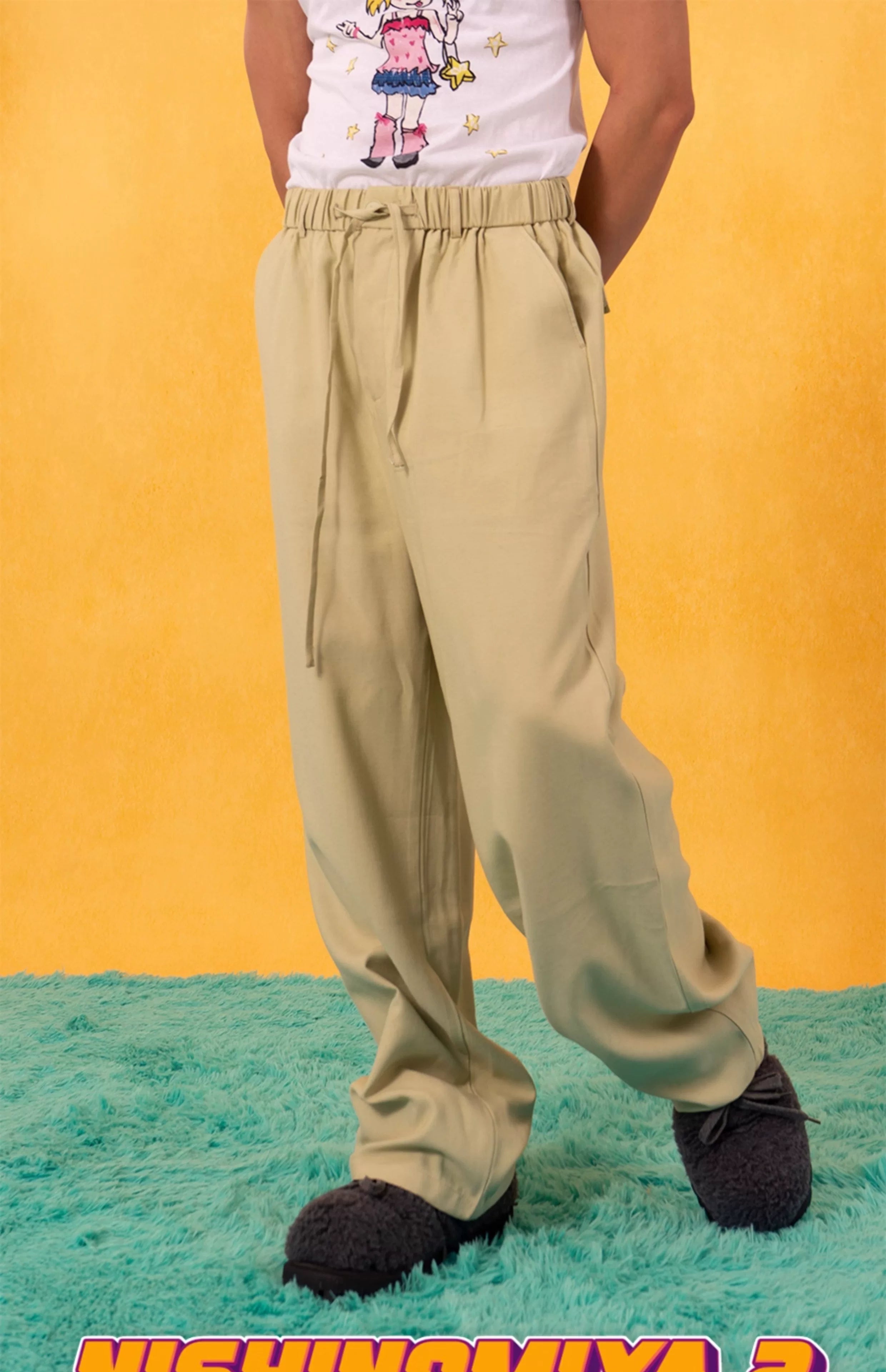 Men's Linen Wide Leg Pants
