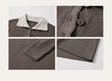 Reversible Two-in-One Stand Collar Sweater Coat
