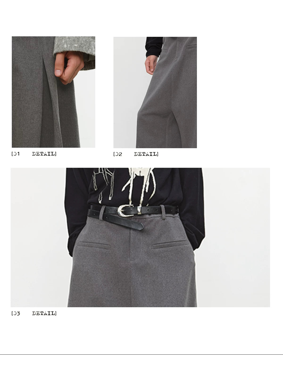 Reversible Pleated Brushed Low Rise Pants
