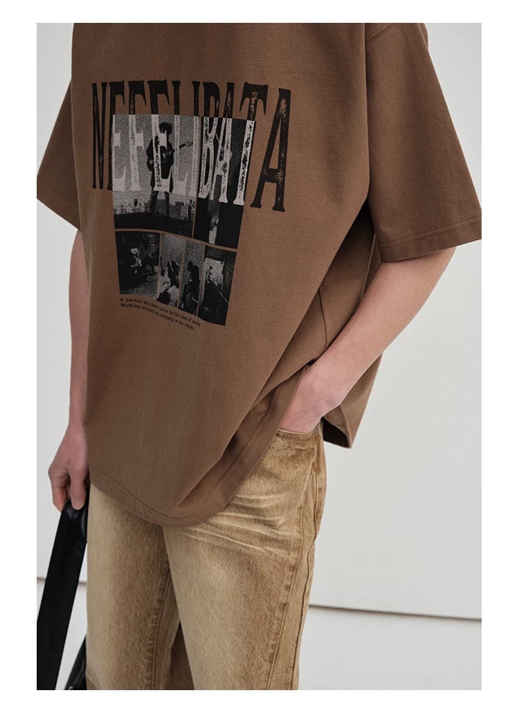 300G Double Yarn Printed Tee