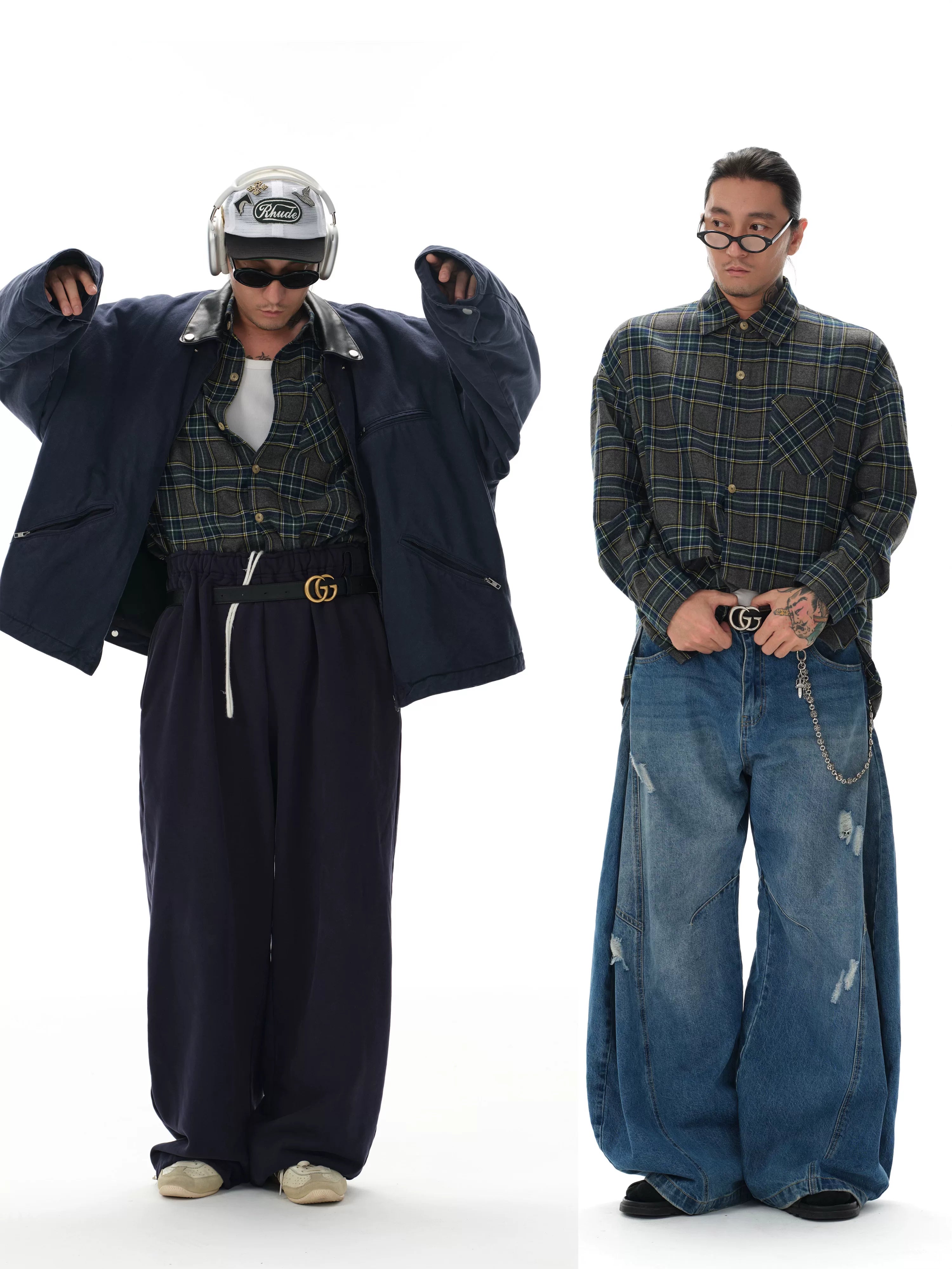 Green Vintage Plaid Japanese Flannel Shirt