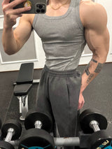 Stretchy Fitted U-Neck Tank Tops
