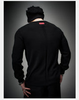 Fitted Dark Tailored Merino Cashmere Sweater