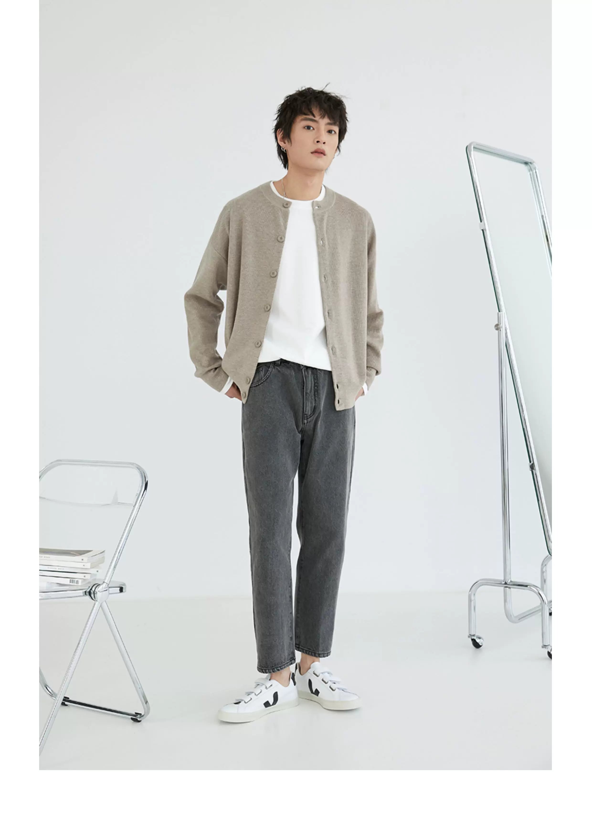 Long-Sleeved Mercerized Combed Tee
