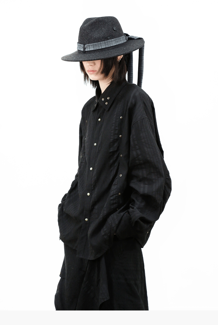Wool Hat With Removable Ribbon Buckle