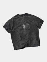 Demon Goat Distressed Printed Loose Tee