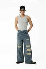 Men's Slim Ribbed Knit Workout Tank