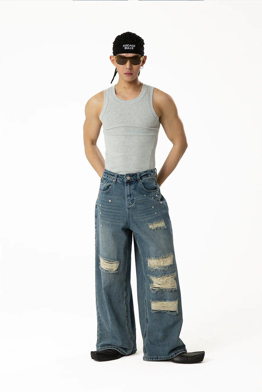Men's Slim Ribbed Knit Workout Tank