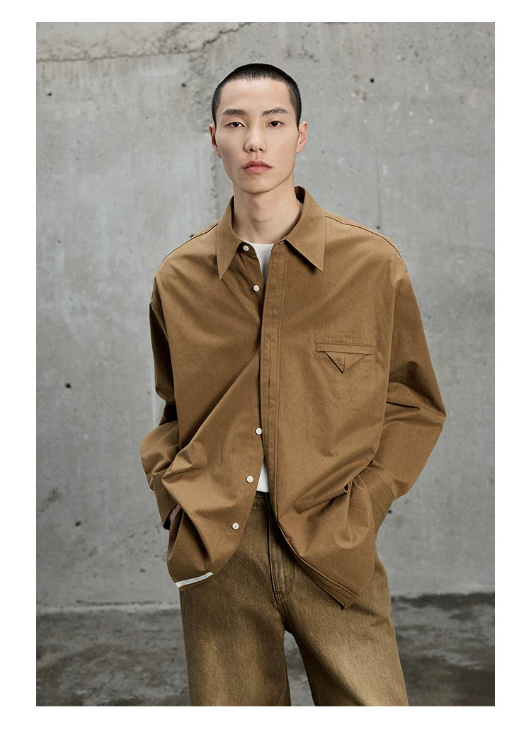 Triangle Pocket Shirt with Hidden Placket