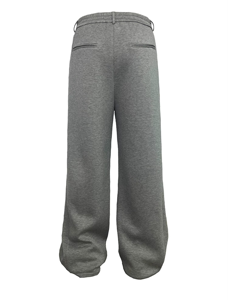 Flared Space Cotton Sweatpants With Pockets