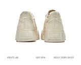 Distressed Washed Jumbo Platform Commuter Sneakers