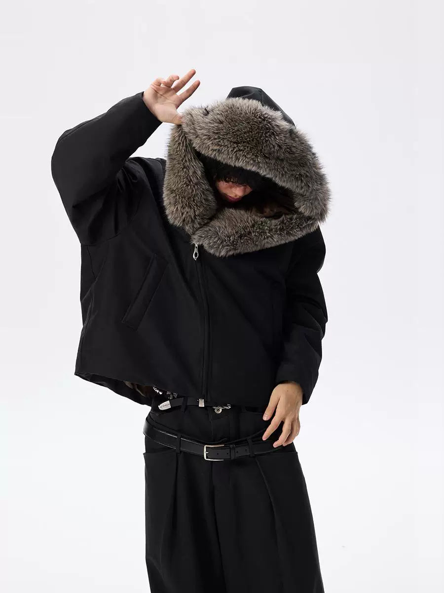 Waterproof Detachable Fox Fur Padded Coat