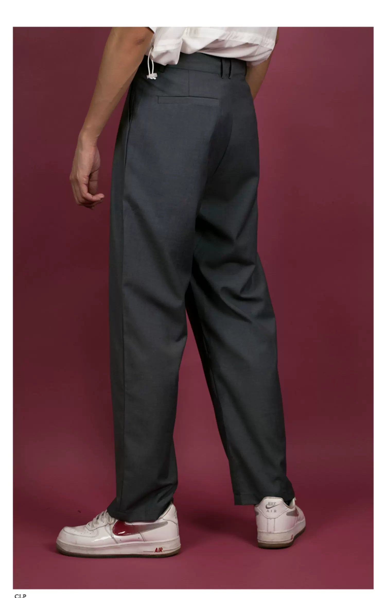 Men's Vintage Gray Wide Leg Pants