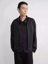 Double Layer Tencel Zipper Shirt
