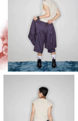 Y2K Plaid Buckle Wide Leg Skort