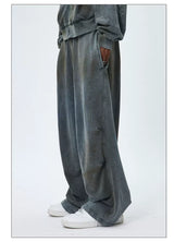 Vintage Washed Drawstring Wide Leg Sweatpants