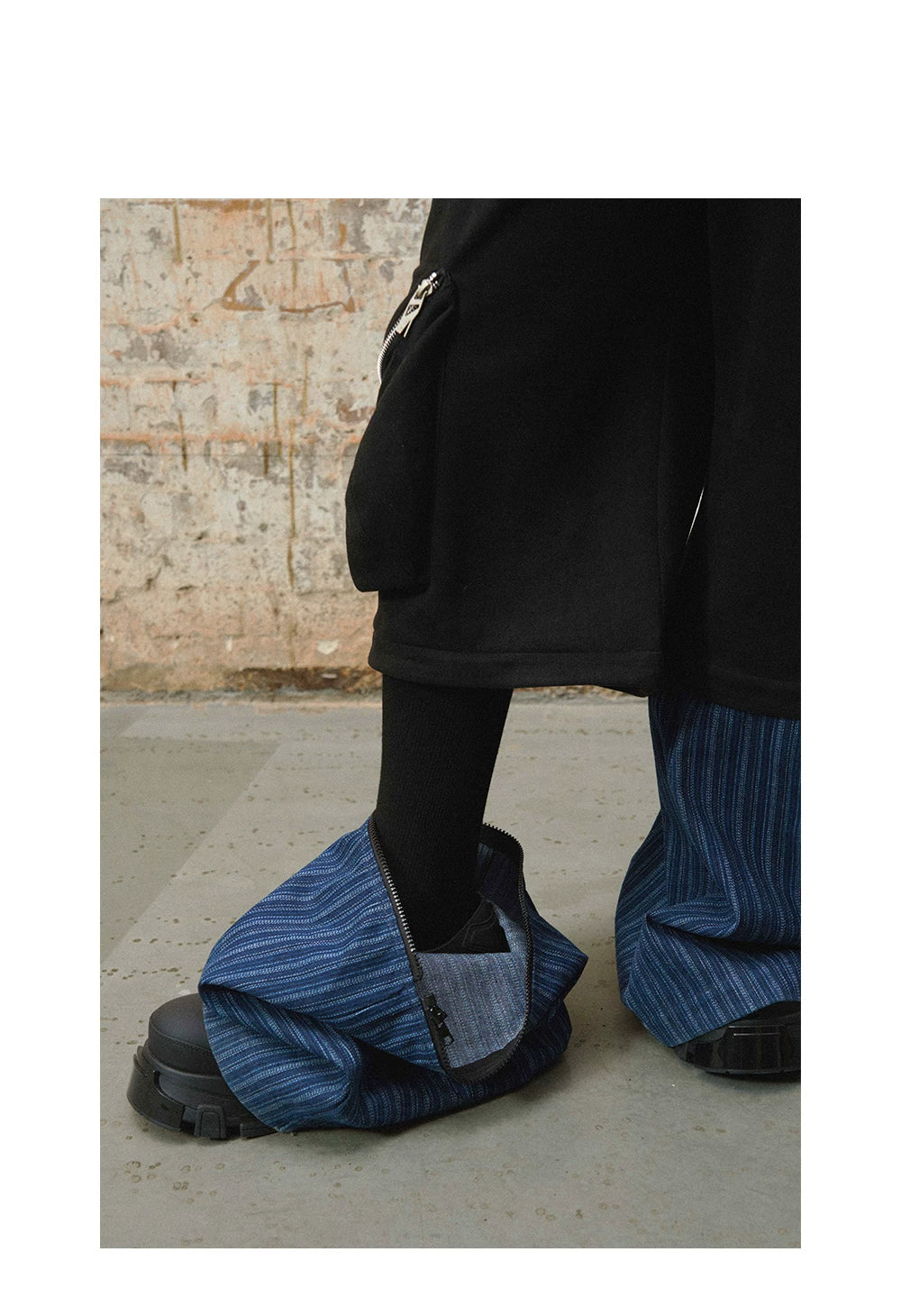Detachable Suede Denim Patchwork Cargo Pants