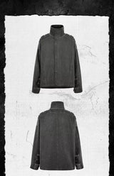 Distressed Patchwork Strapped Scavenger Jacket