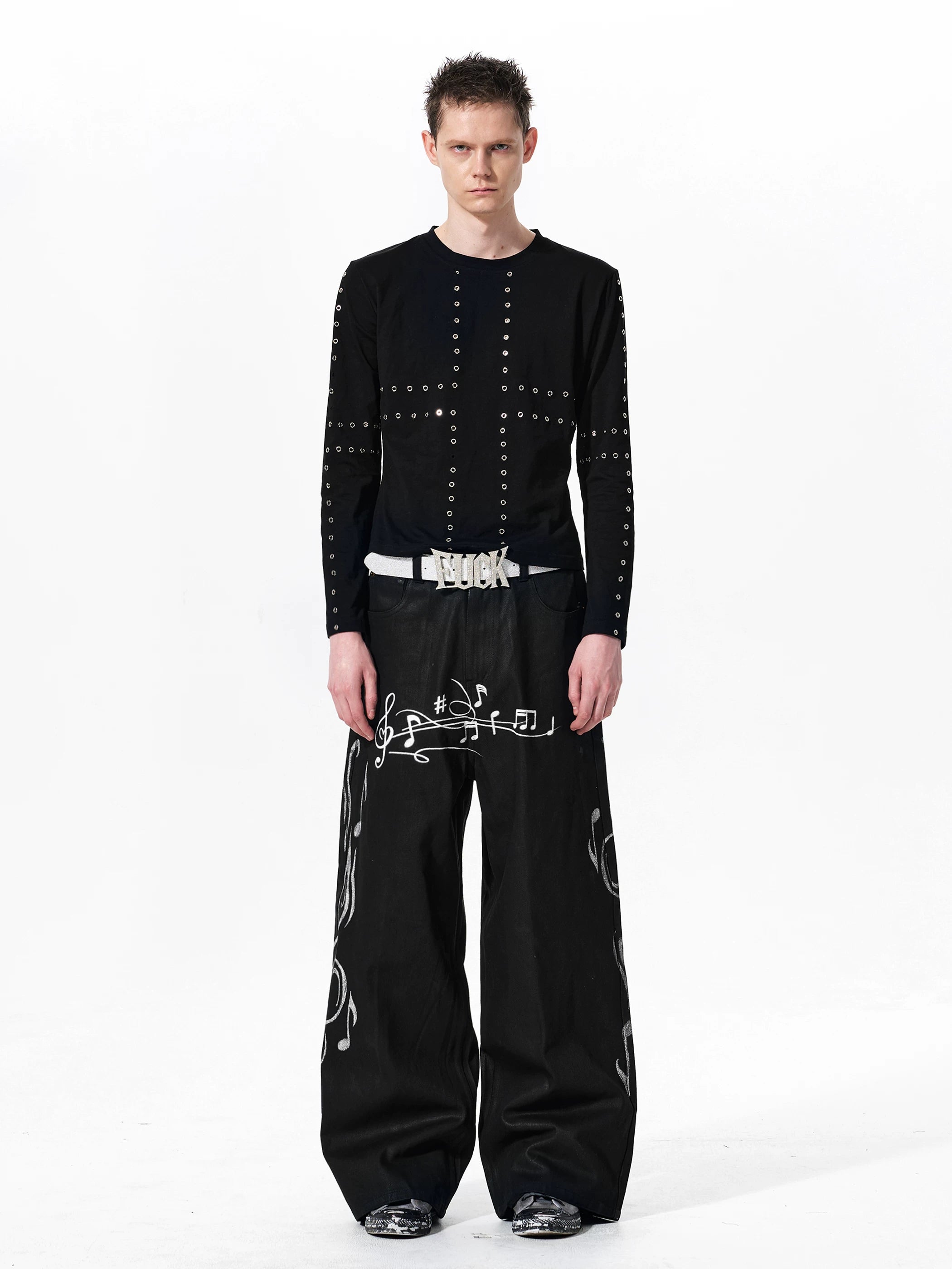 Men's Cross Eyelet Long Sleeve Tee