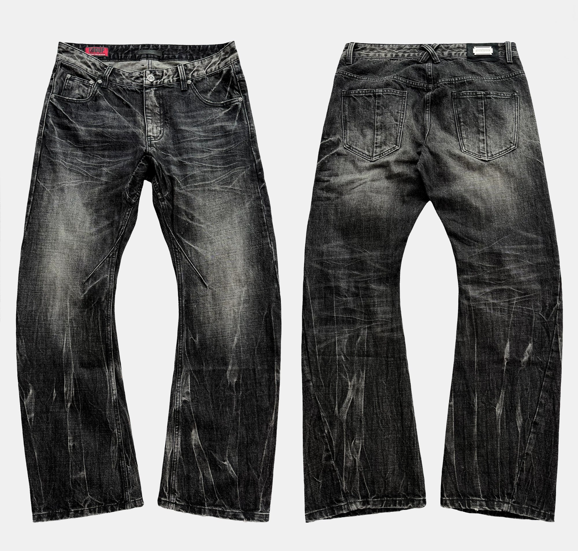 Vintage Dark Wash Curved Jeans