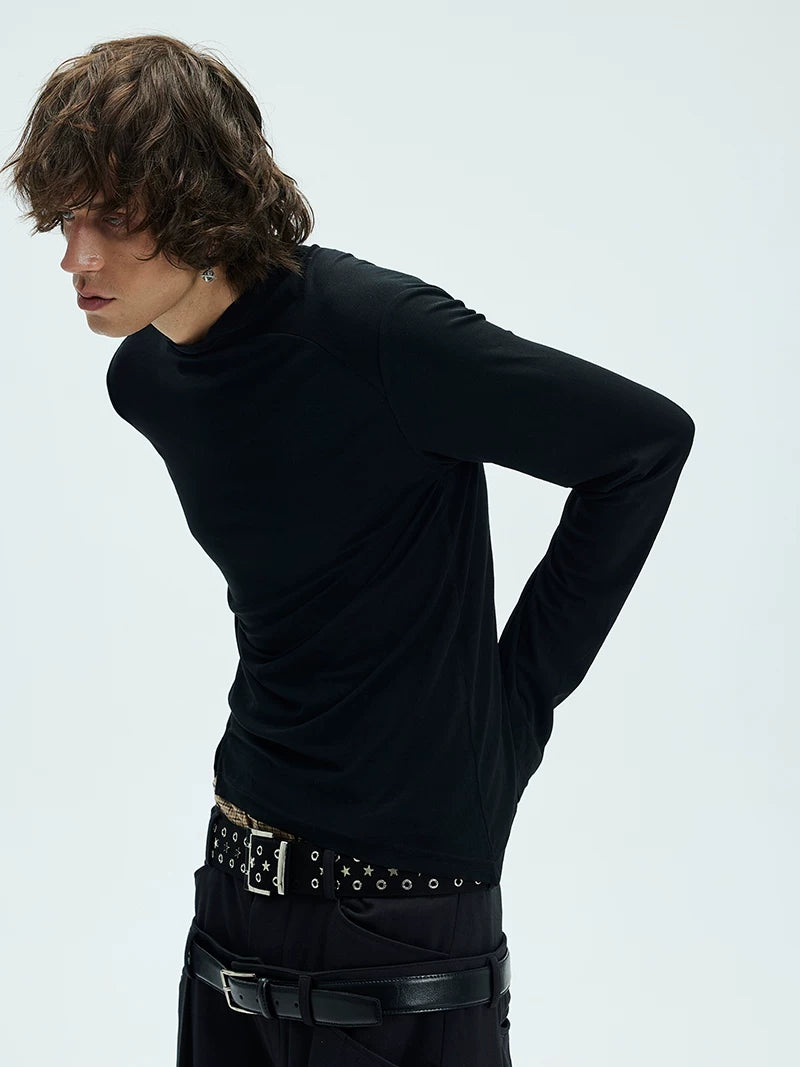 Slim Fit Two-Color Long Base Tees