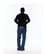 Cotton Ribbed Double Zipper Cardigan