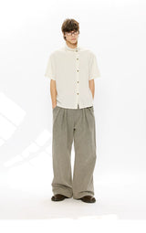 Linen Lyocell Short-Sleeve Shirt