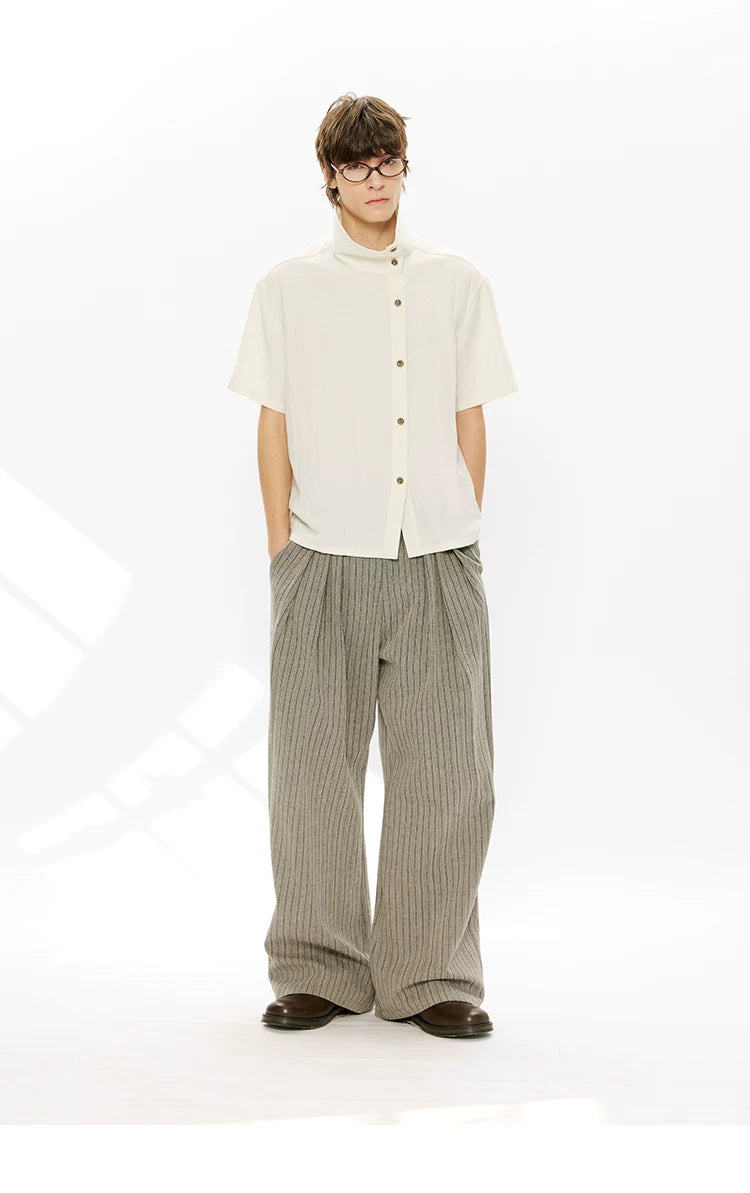 Linen Lyocell Short-Sleeve Shirt
